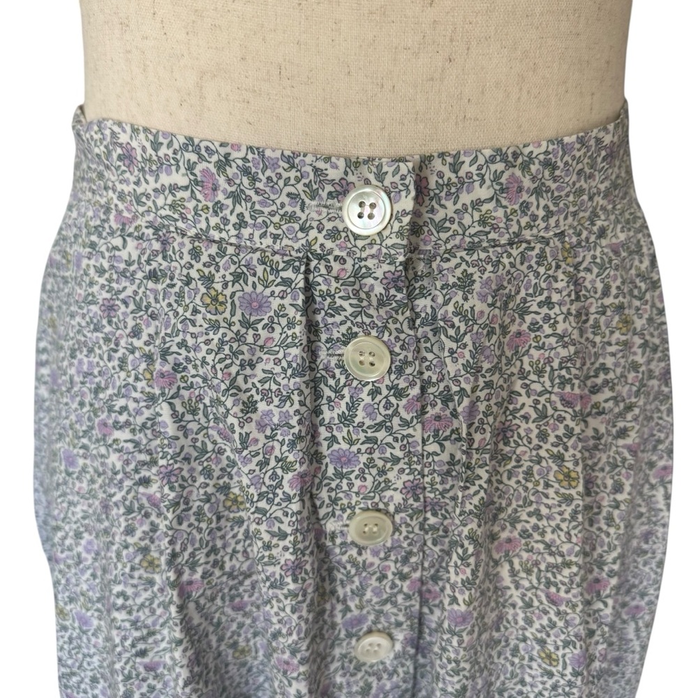 NWT Vintage 80s 90s Laura Ashley Ditsy Floral Cotton Top & Skirt 2 pc Set Large - Picture 11 of 16